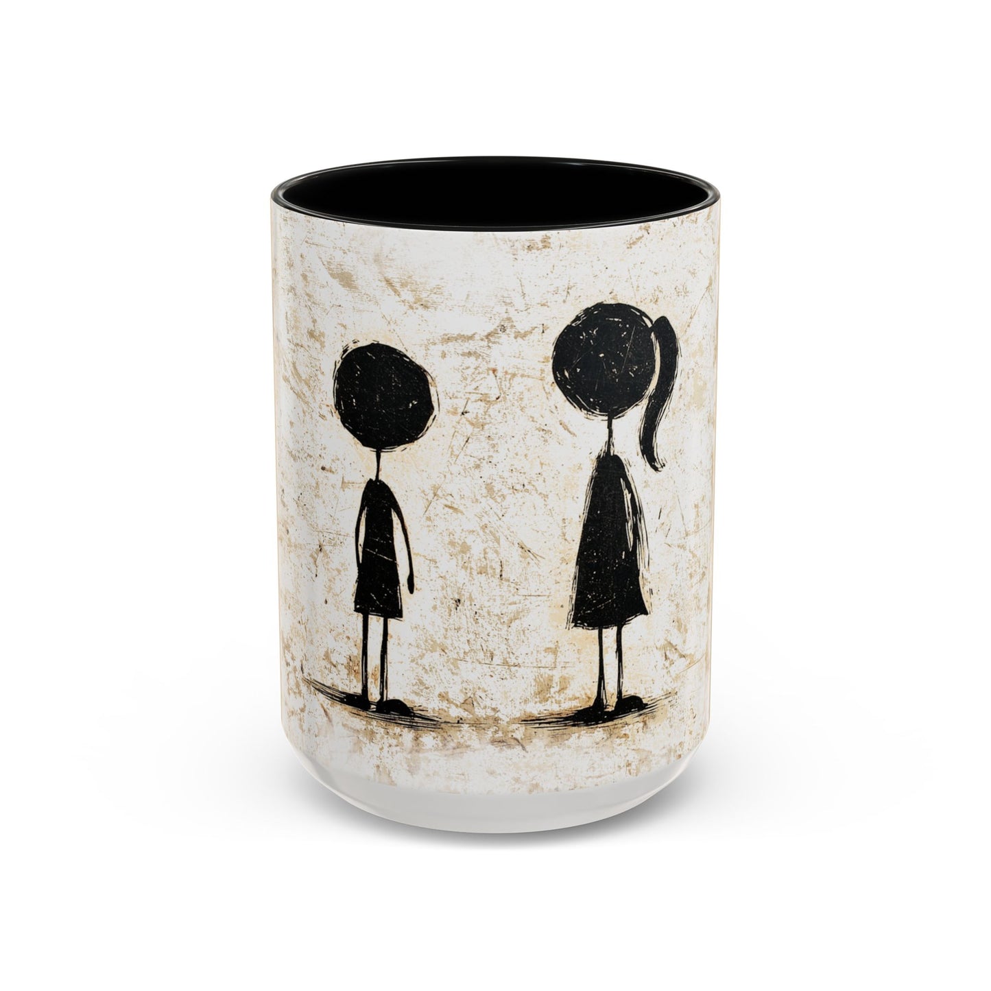 Artistic Accent Coffee Mug - Unique 11oz & 15oz Ceramic Cups with Inspirational Design