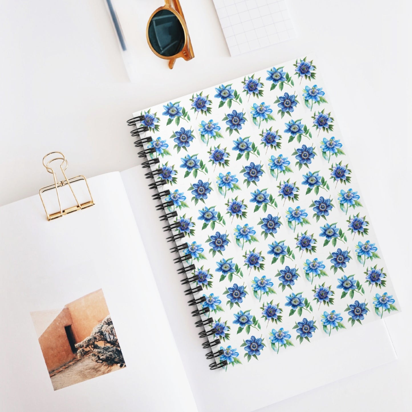 Blue Passion Flower Notebook