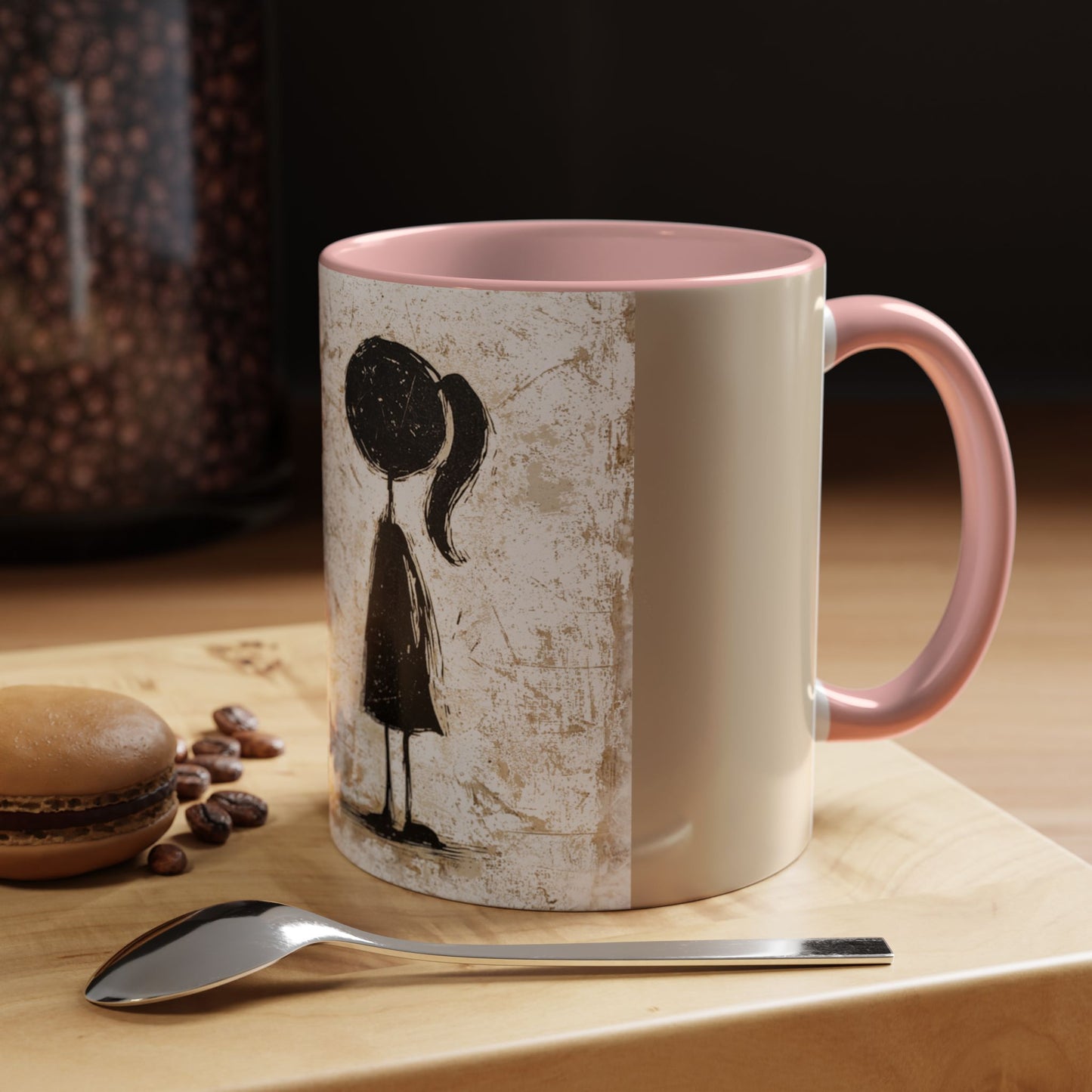 Artistic Accent Coffee Mug - Unique 11oz & 15oz Ceramic Cups with Inspirational Design