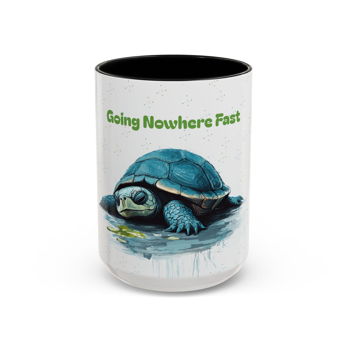 Going Nowhere Fast Turtle Accent Coffee Mug - 11/15oz Inspirational Cup for Relaxation and Gift Giving