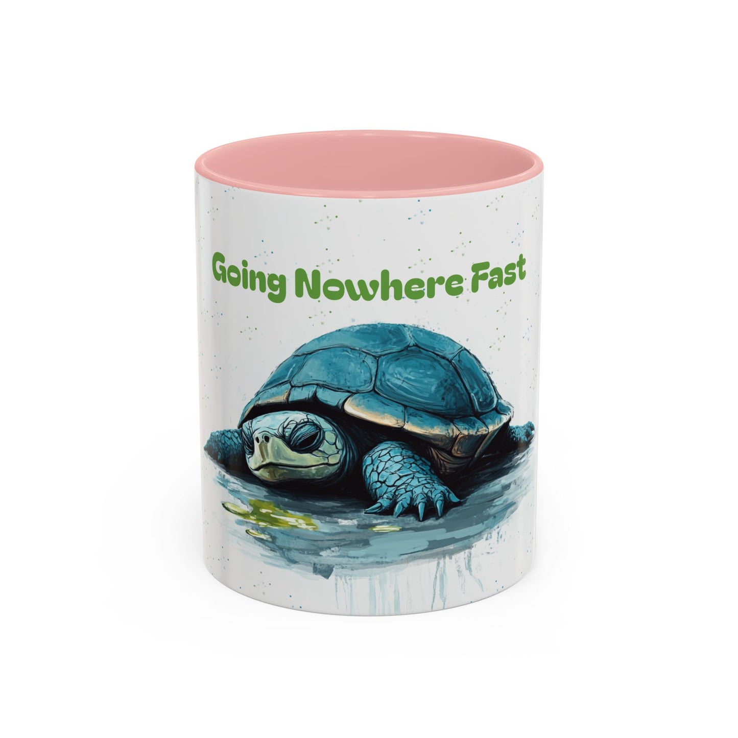 Going Nowhere Fast Turtle Accent Coffee Mug - 11/15oz Inspirational Cup for Relaxation and Gift Giving