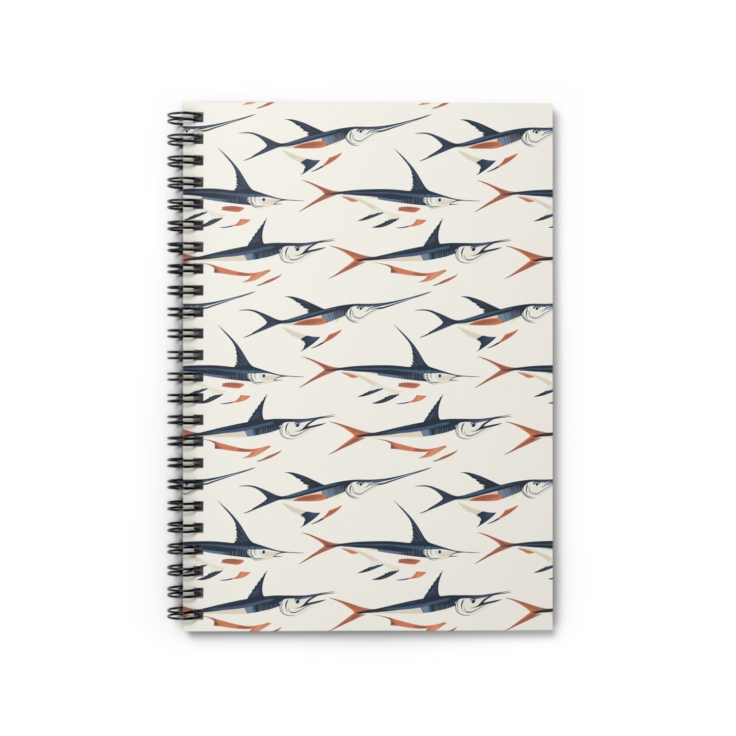 Stylish Fish Pattern Spiral Notebook - Perfect for Ocean Lovers