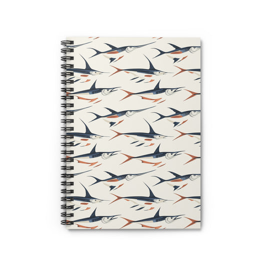 Stylish Fish Pattern Spiral Notebook - Perfect for Ocean Lovers