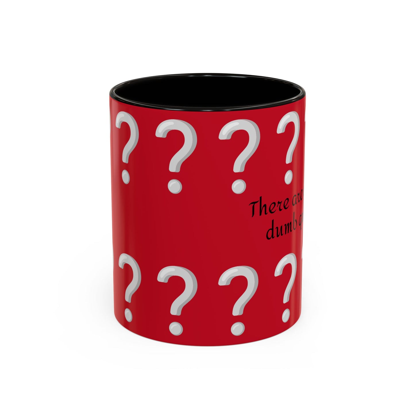 Funny Question Mark Coffee Mug - 11oz Red Mug for Quirky Conversations