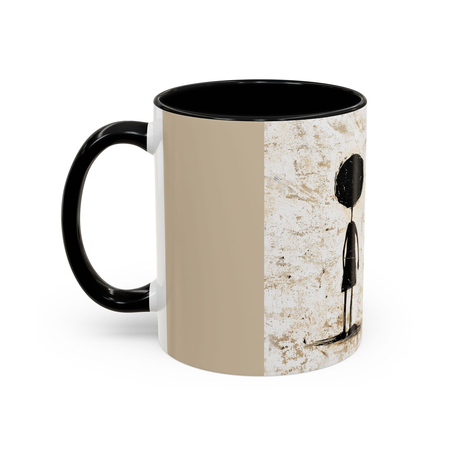 Artistic Accent Coffee Mug - Unique 11oz & 15oz Ceramic Cups with Inspirational Design