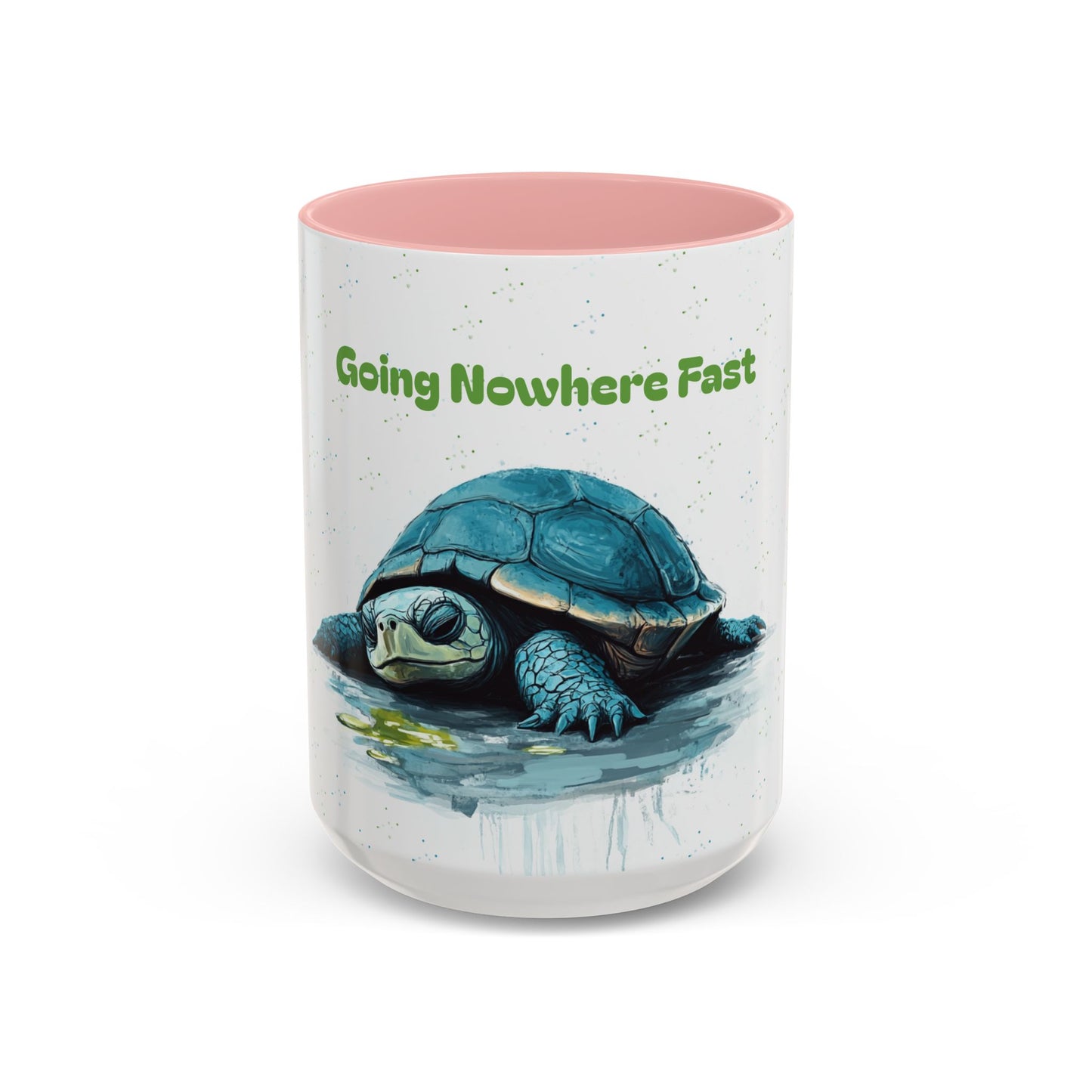 Going Nowhere Fast Turtle Accent Coffee Mug - 11/15oz Inspirational Cup for Relaxation and Gift Giving