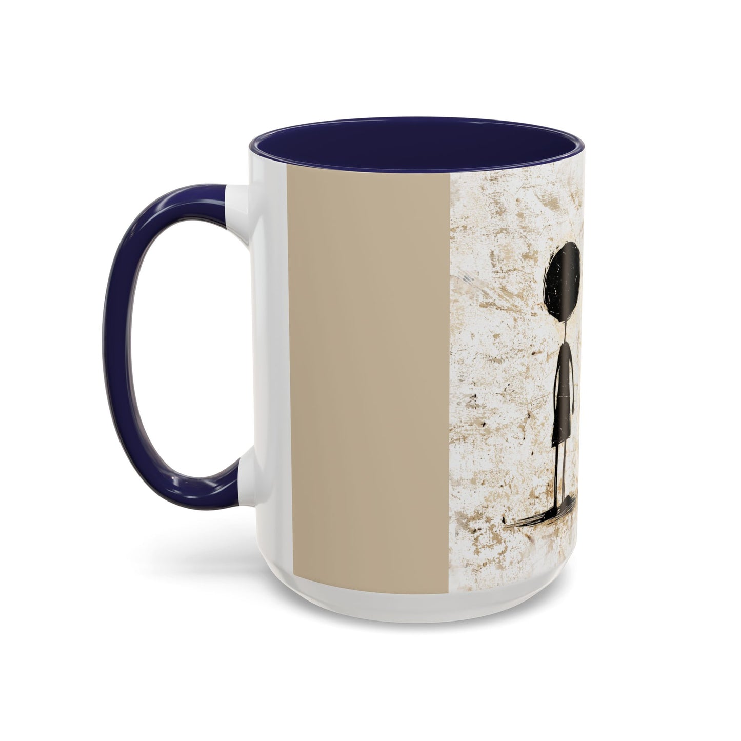 Artistic Accent Coffee Mug - Unique 11oz & 15oz Ceramic Cups with Inspirational Design