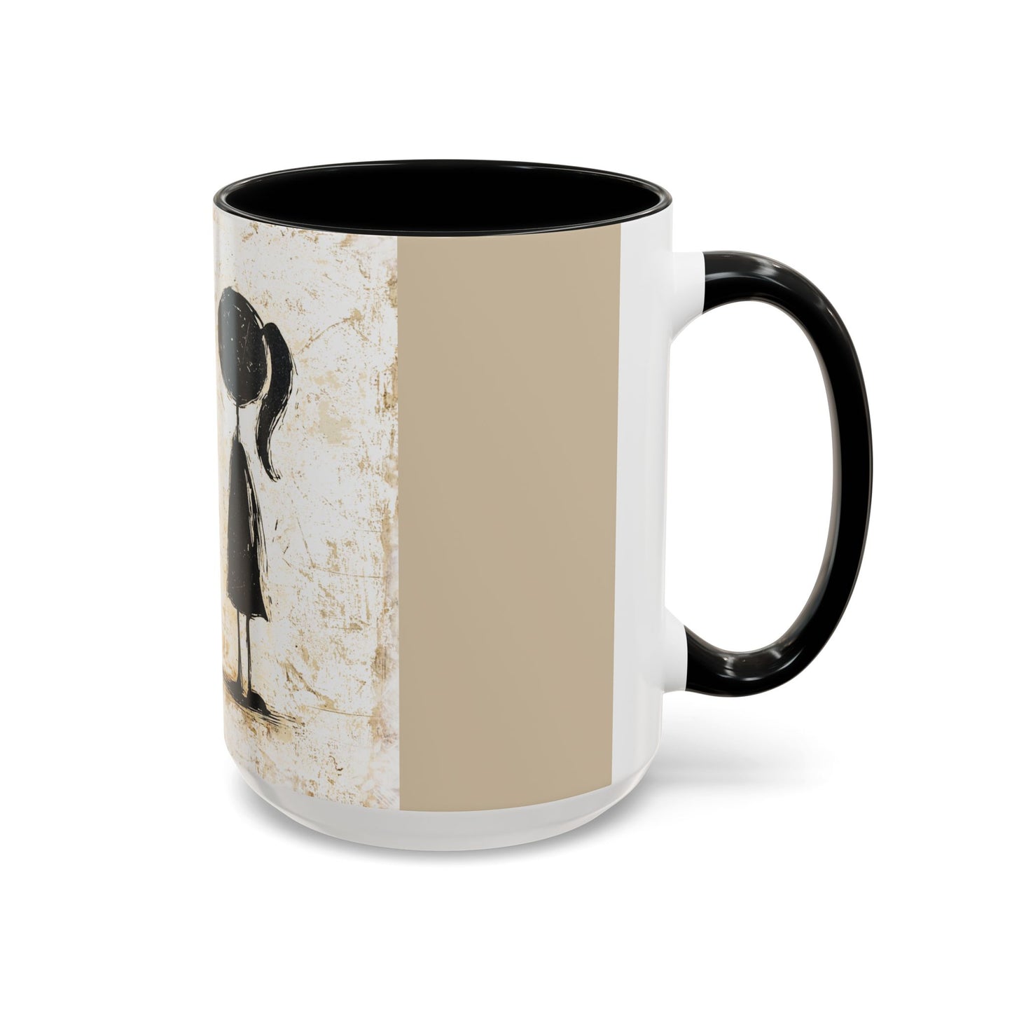 Artistic Accent Coffee Mug - Unique 11oz & 15oz Ceramic Cups with Inspirational Design