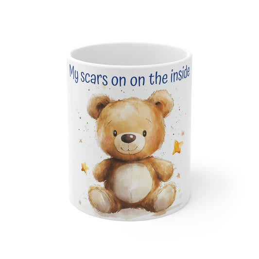 My Scars on the Inside Bear Mug - 11oz