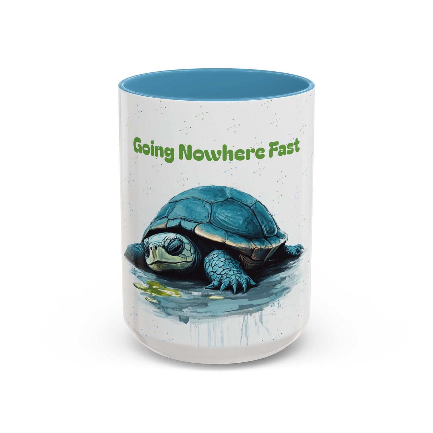 Going Nowhere Fast Turtle Accent Coffee Mug - 11/15oz Inspirational Cup for Relaxation and Gift Giving