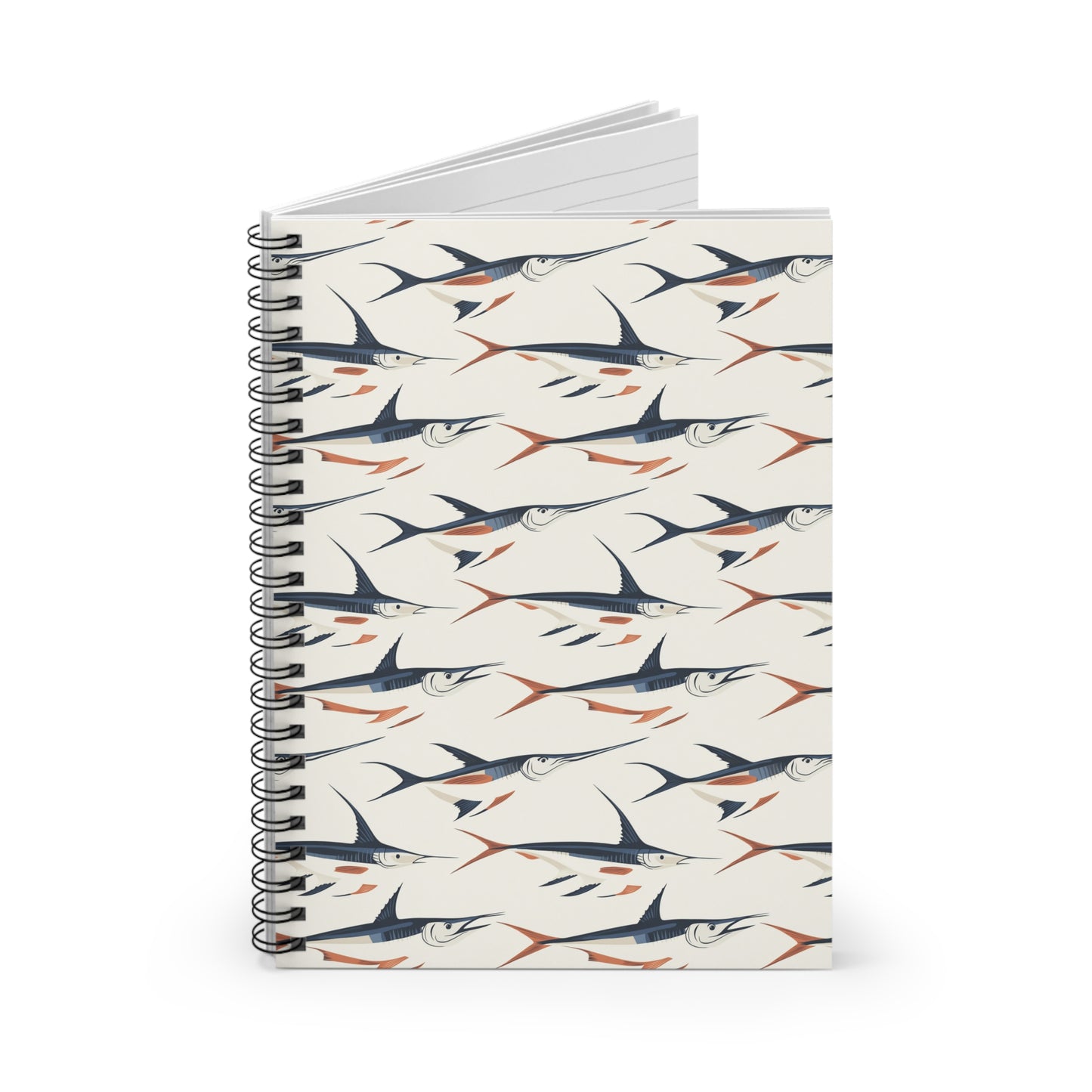 Stylish Fish Pattern Spiral Notebook - Perfect for Ocean Lovers