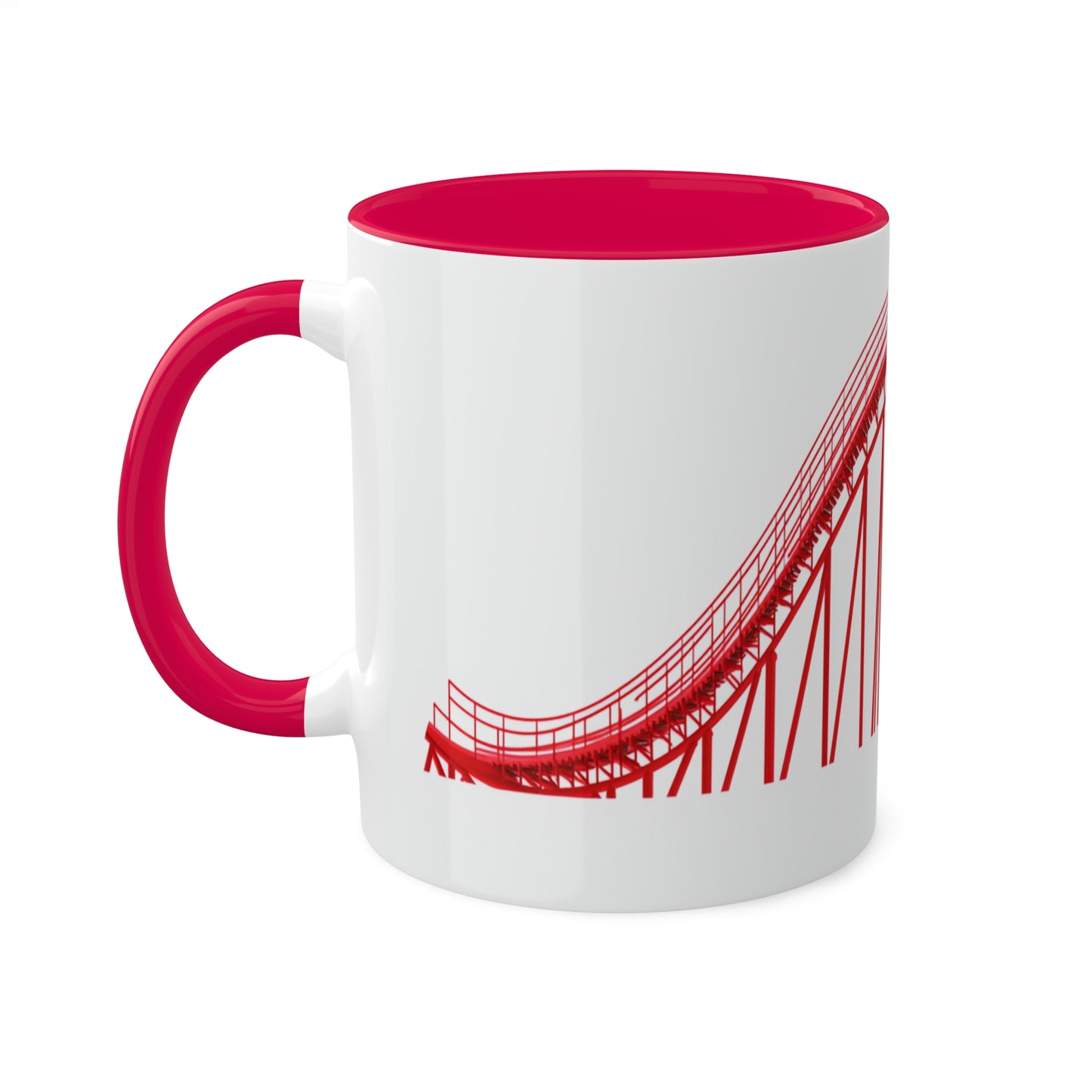 Inspirational Roller Coaster Mug - Colorful 11oz Coffee Cup for Thrill Seekers