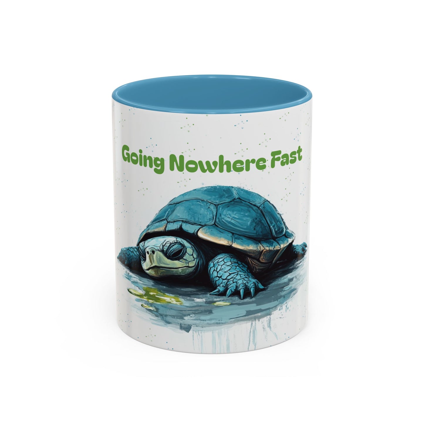 Going Nowhere Fast Turtle Accent Coffee Mug - 11/15oz Inspirational Cup for Relaxation and Gift Giving