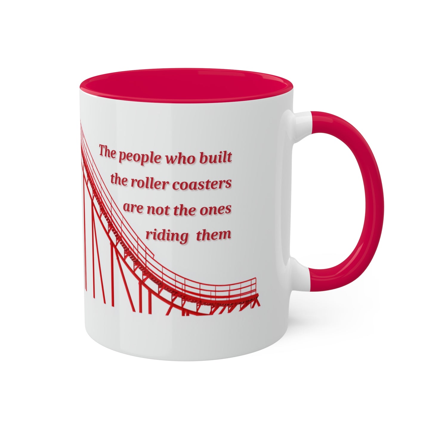 Inspirational Roller Coaster Mug - Colorful 11oz Coffee Cup for Thrill Seekers