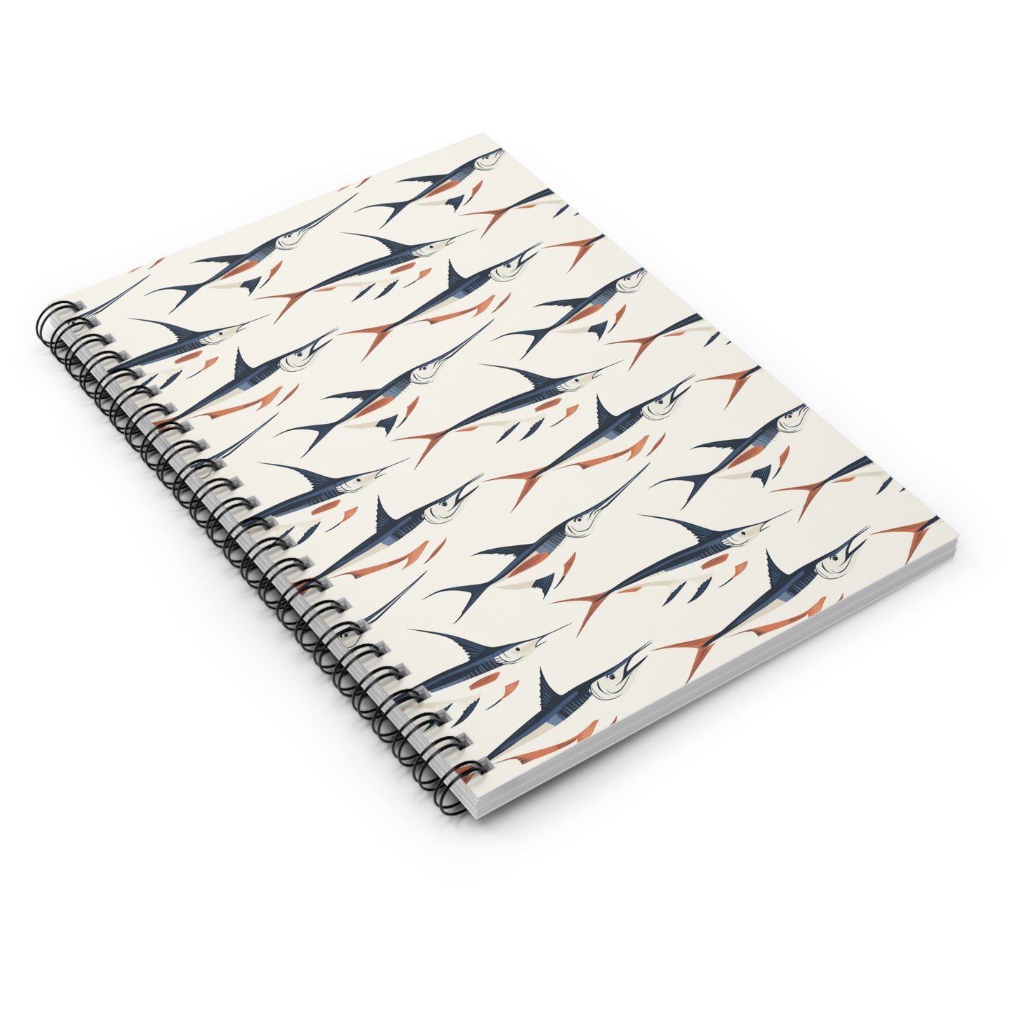 Stylish Fish Pattern Spiral Notebook - Perfect for Ocean Lovers