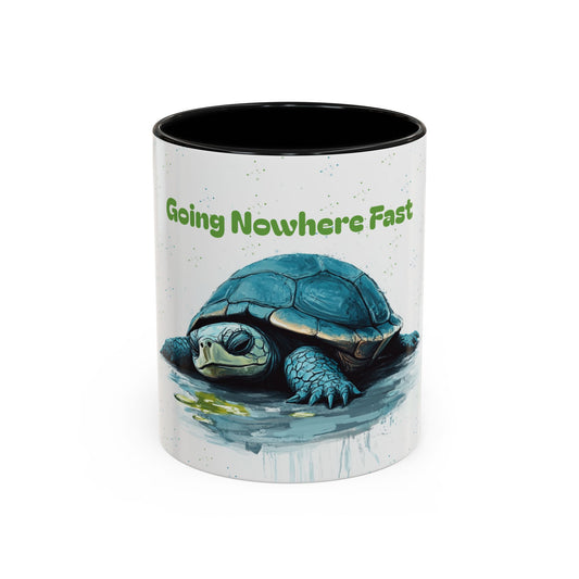 Going Nowhere Fast Turtle Accent Coffee Mug - 11/15oz Inspirational Cup for Relaxation and Gift Giving